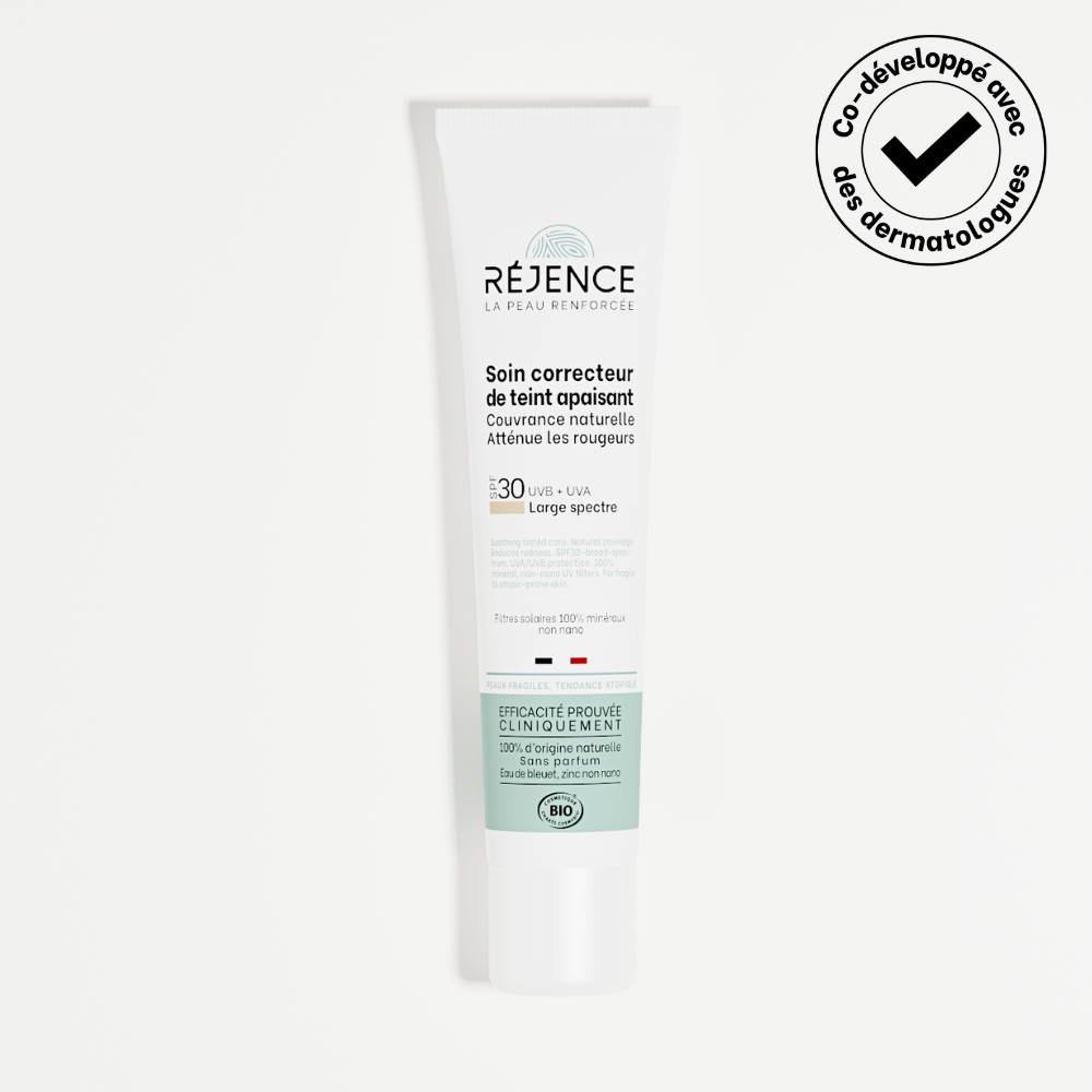 Soin correcteur de teint apaisant SPF30 Réjence