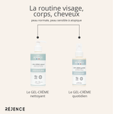 routine visage, corps, cheveux, peau sensible, eczéma, peau atopique, rejence